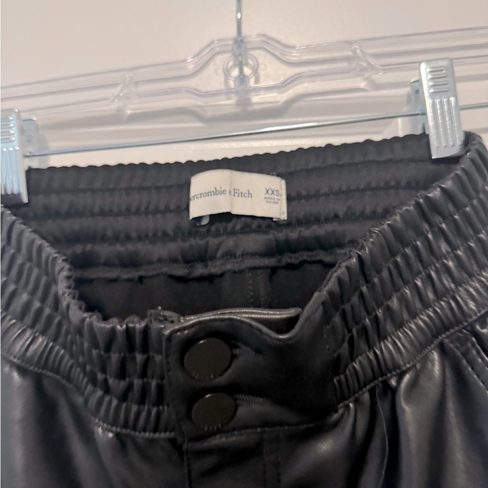 Abercrombie leather-like joggers. Only worn once